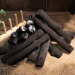 Using mangrove wood to make charcoal