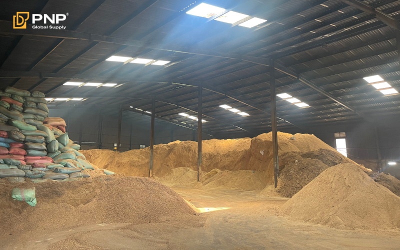 Sawdust which is the remains of processed wood acts as raw materials in the making of charcoal briquettes