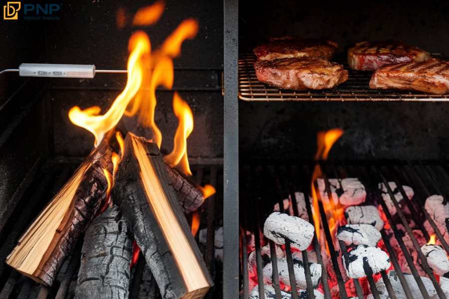 Wood and charcoal both can be used as fuel for grilling which gives different tastes to food