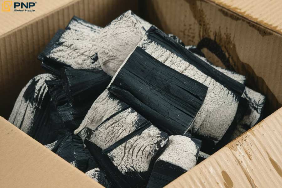 Color changes in charcoal may be an indicator of its spoiling and loss of effectiveness