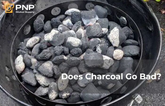 Close-up of charcoal briquettes in a bag – does charcoal go bad?