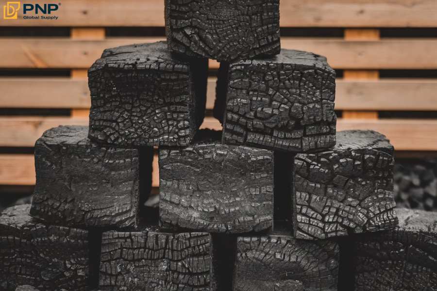 Hardwood charcoal is made from hardwood trees like Oak and Hickory