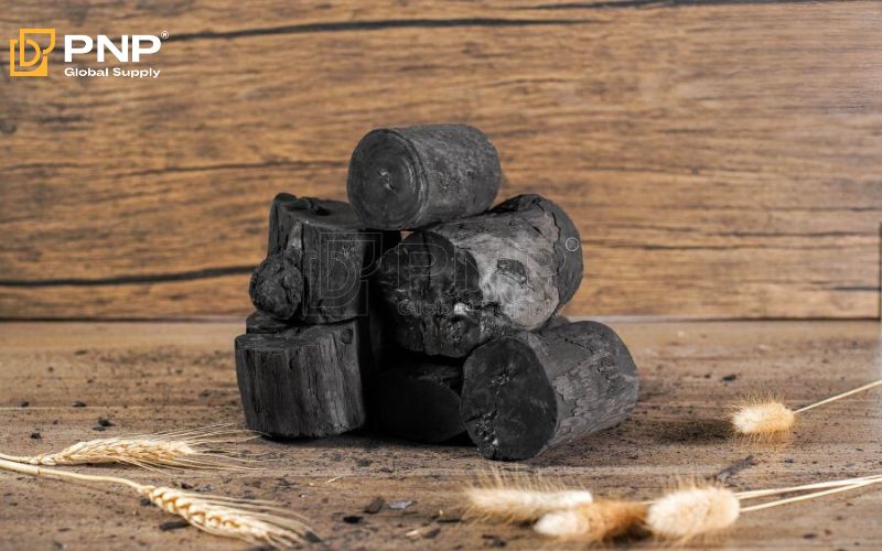 Smokeless charcoal for outdoor fire pits