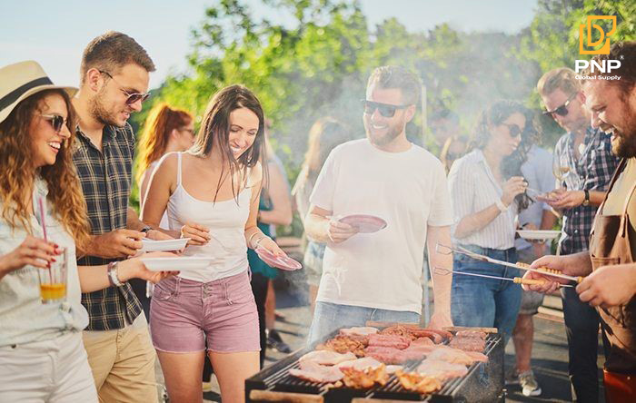 Charcoal generates high temperatures and burns evenly, making it ideal for outdoor BBQ parties