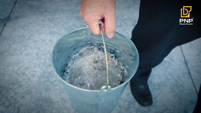 Transfer Ash to a Heat-Resistant Container