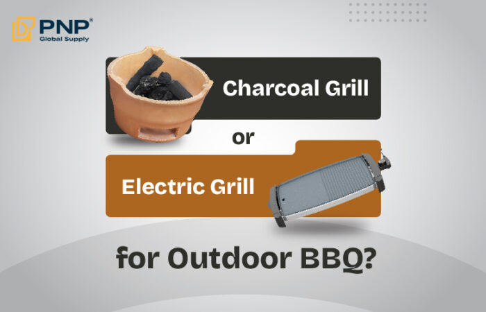 Charcoal or Electric Grill for Outdoor BBQ