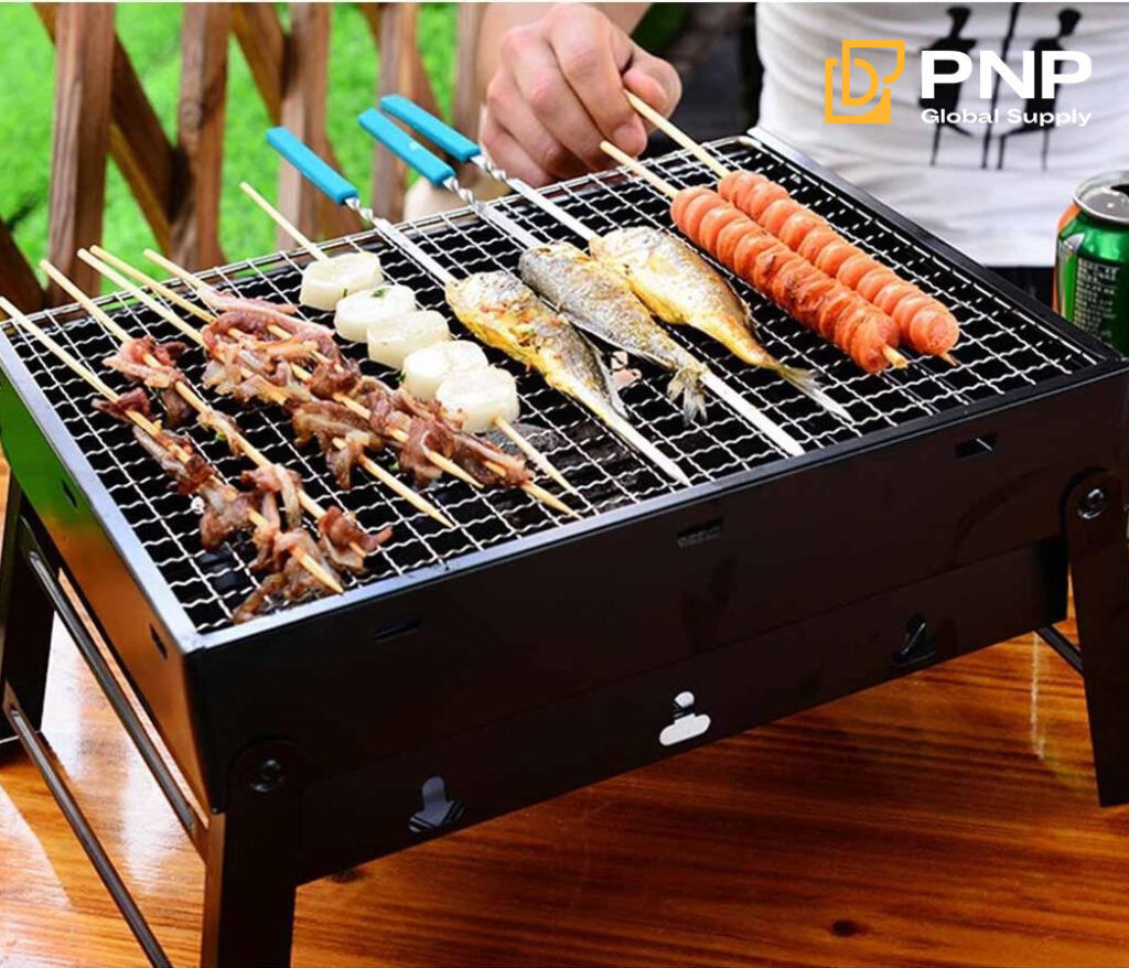 Charcoal BBQs are portable and easy to use for charcoal BBQ for camping