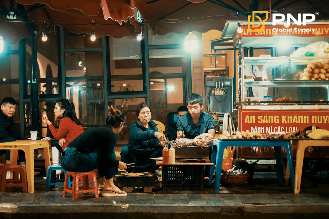 Famous Vietnamese street foods grilled over charcoal for bold, smoky flavor
