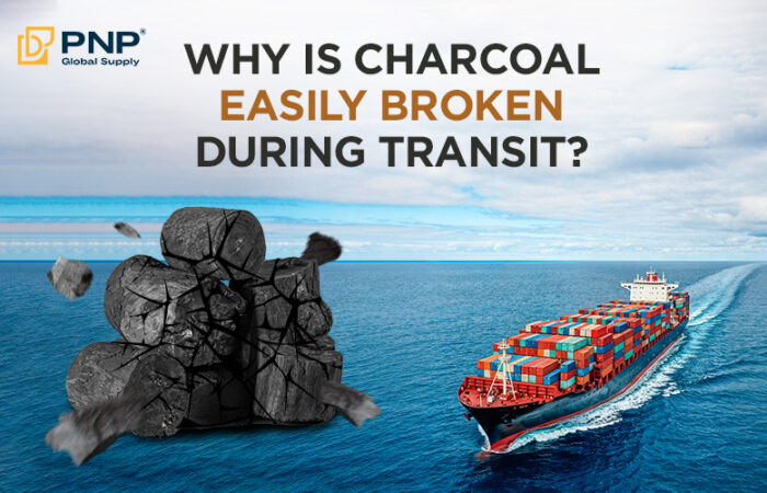 Why is charcoal easily broken during transit