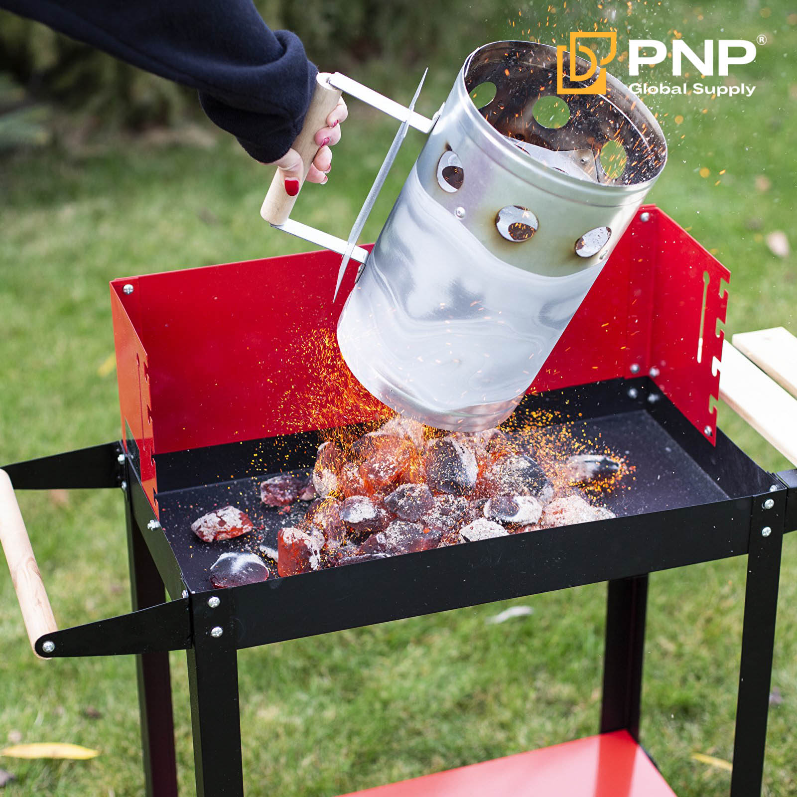 Light charcoal quickly and evenly with a chimney starter