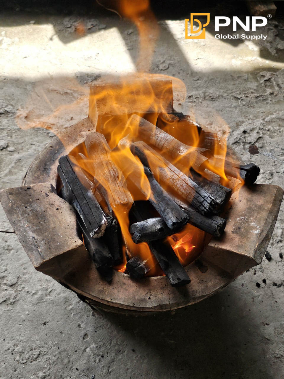 Burn a sample for steady heat and white ash to confirm high quality charcoal