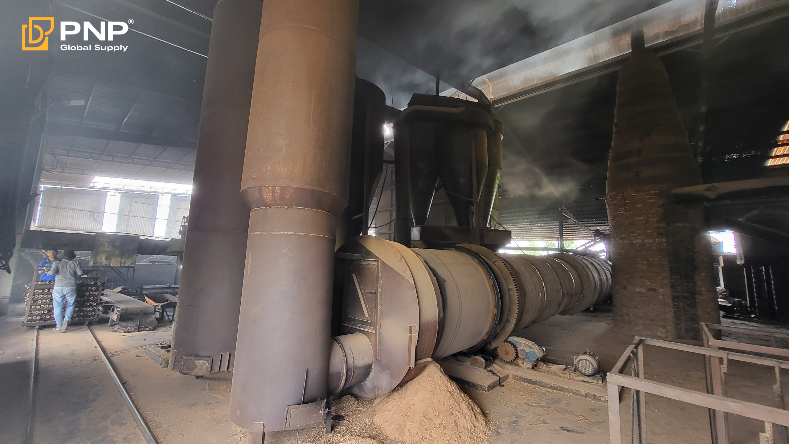 Rotary dryer lowers moisture for stronger, longer-burning charcoal