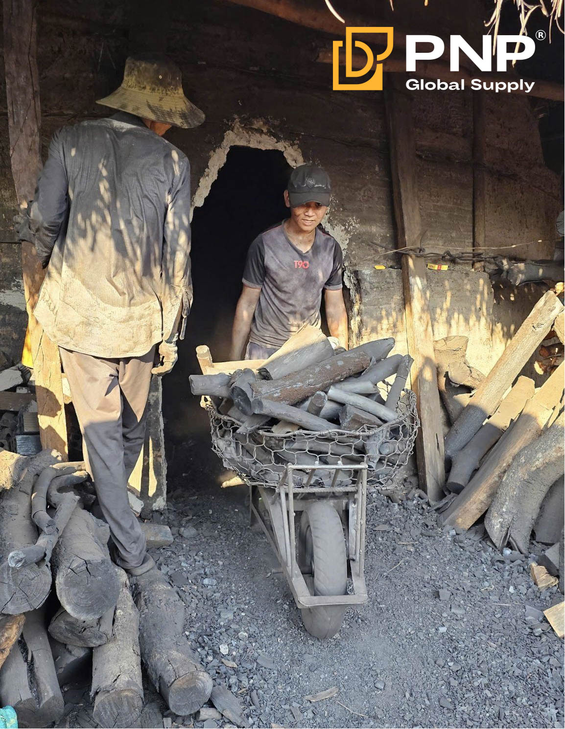 Careful carbonization in oxygen-controlled kilns is the key step that creates premium Kaya charcoal