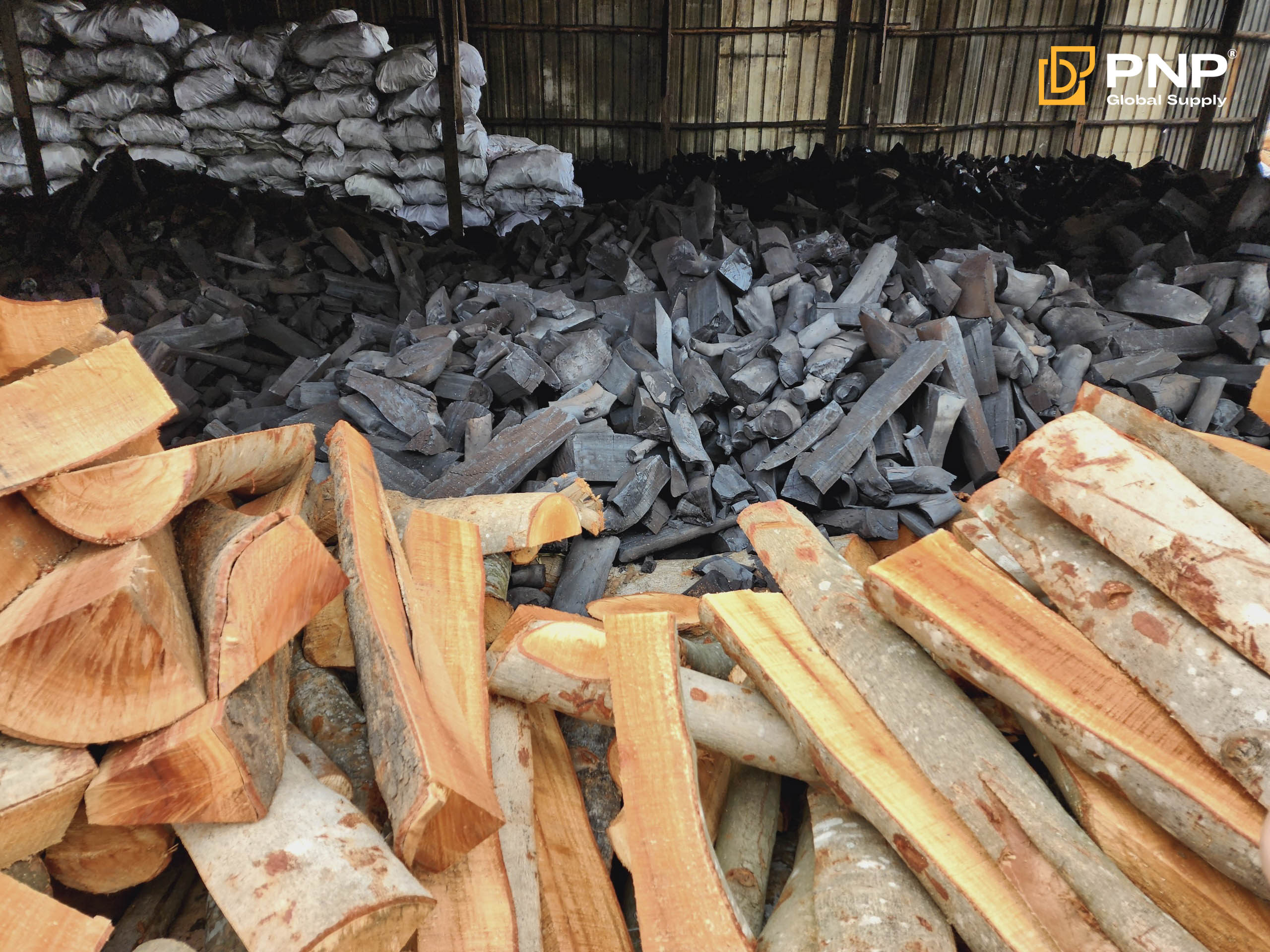Khaya charcoal is dense and burns steadily