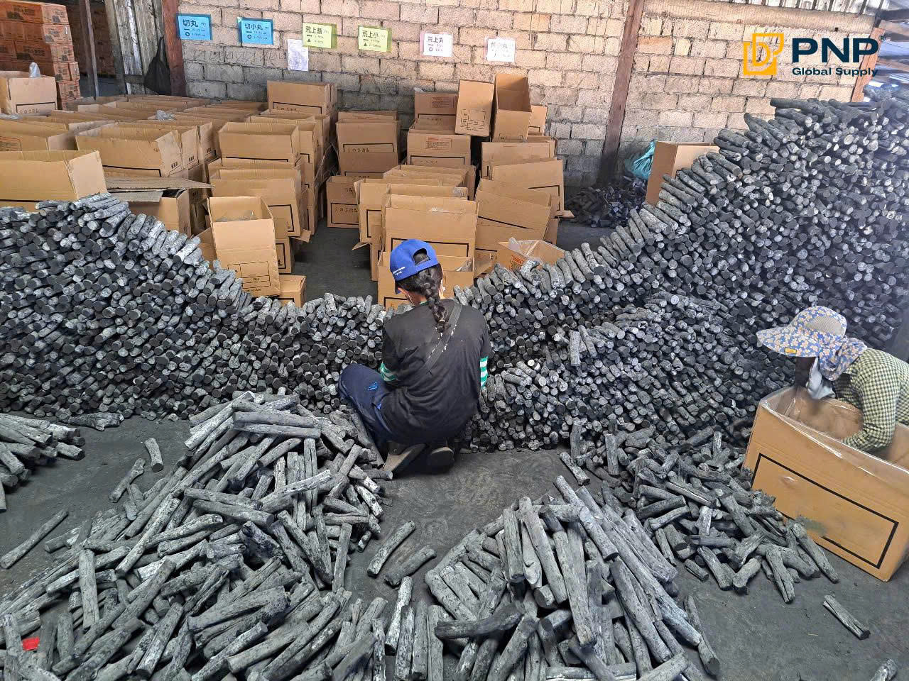 PNP Charcoal offers quality charcoal samples for testing before bulk orders