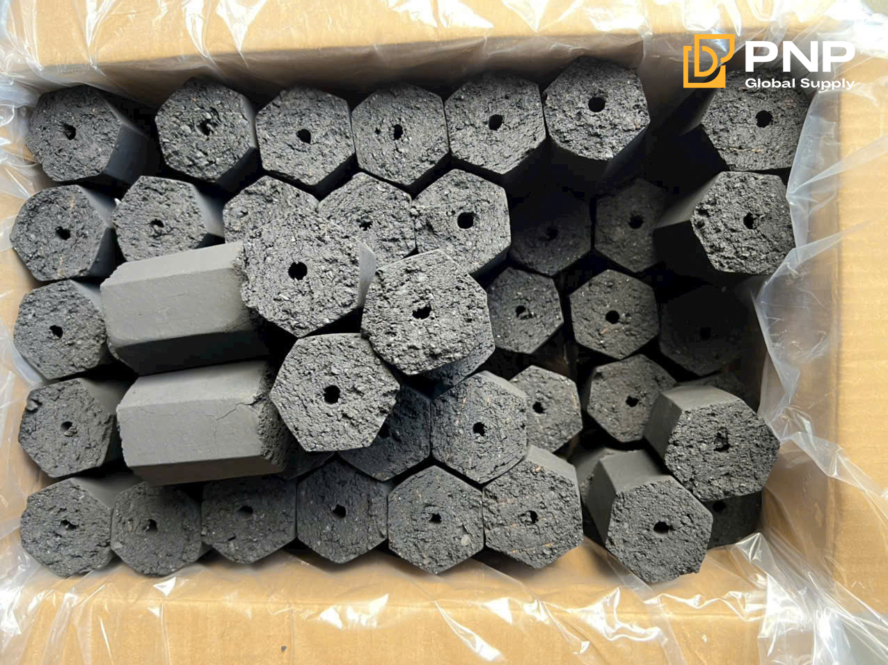 Briquettes burn long and steady for easy BBQ