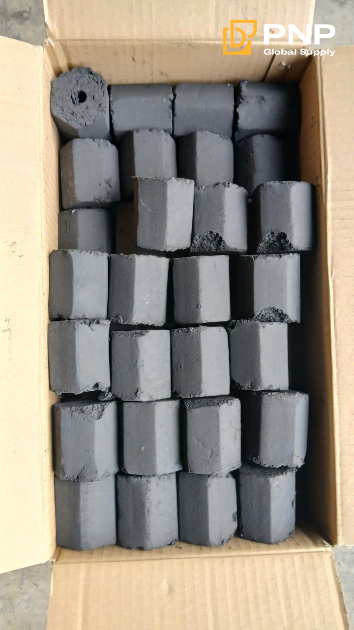 Eco-friendly briquettes for fire made from coconut waste and sawdust