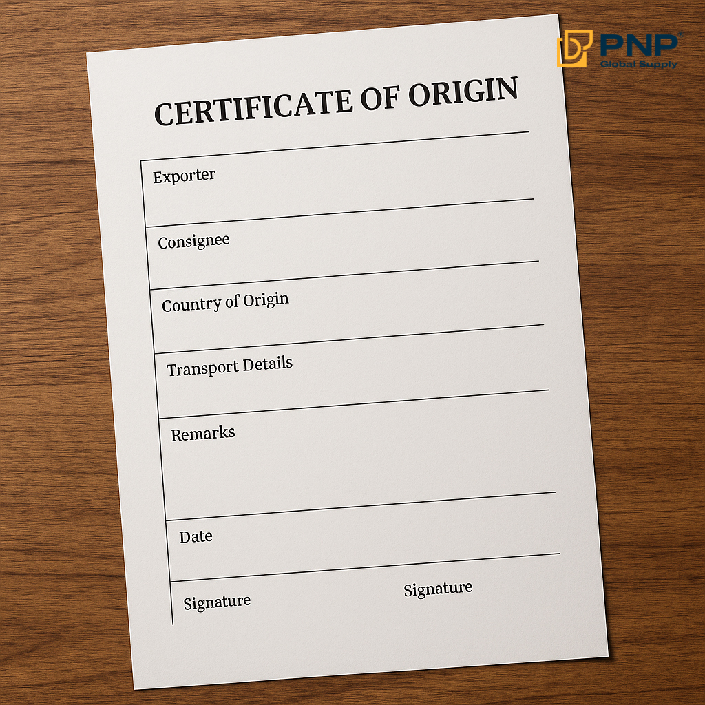 Certificate of Origin (CO)