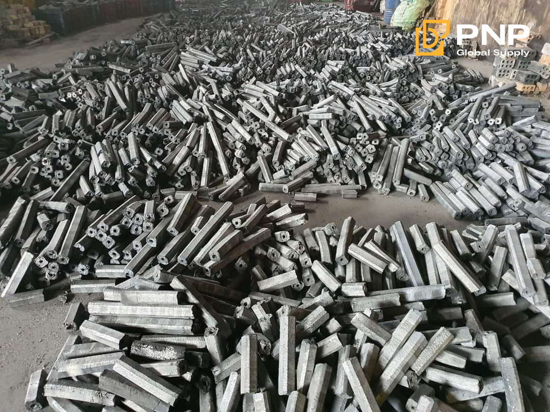 Discover PNP’s Sawdust Briquettes Factory in Dong Nai 3 Premium Sawdust Charcoal Briquettes by PNP Charcoal