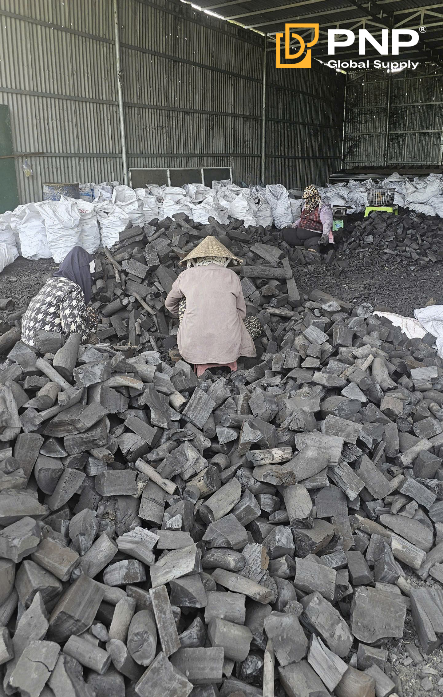 PNP offers eight charcoal types including lump and briquette charcoal