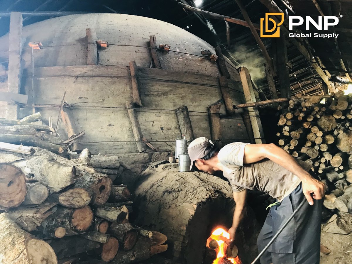 One traditional charcoal kiln example in Vietnam