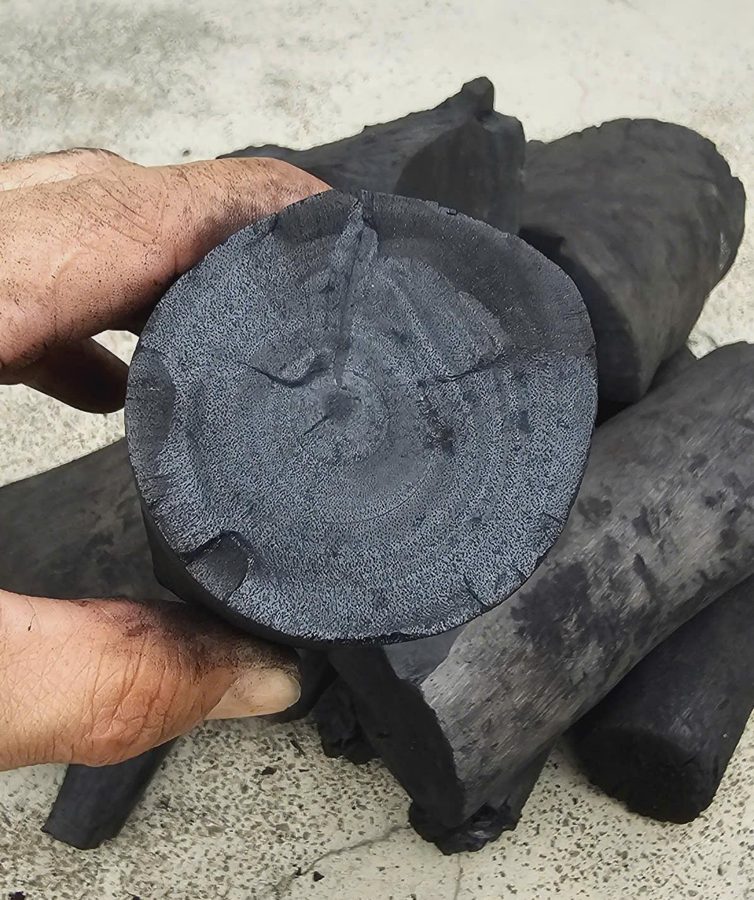 Dry, solid charcoal helps buyers assess initial charcoal quality